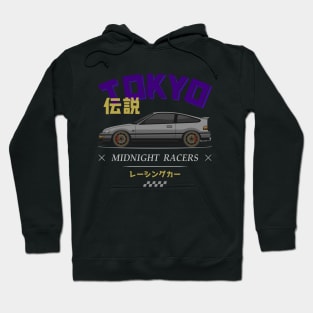 Midnight Racer Silver CRX JDM Hoodie